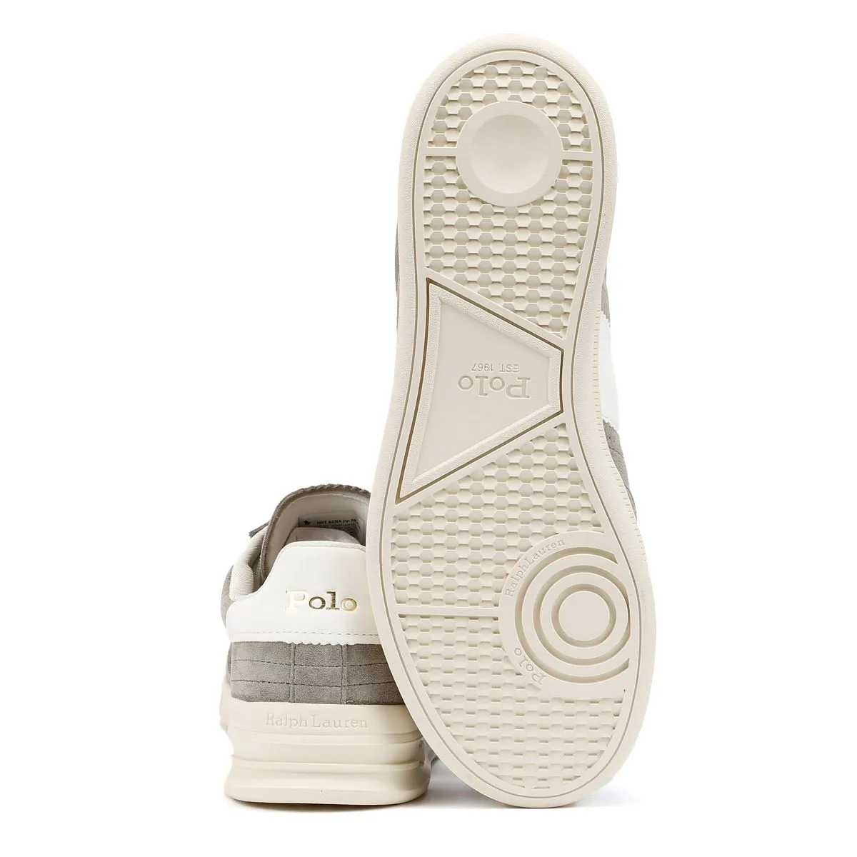 Polo Ralph Lauren Heritage Aera Suede Grey/White Trainers