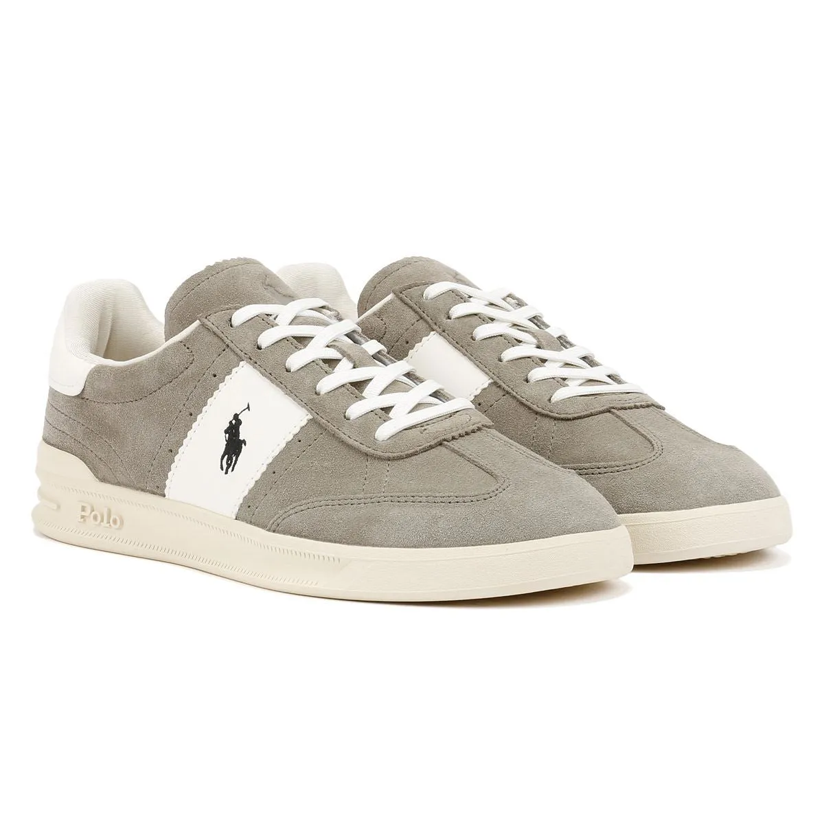 Polo Ralph Lauren Heritage Aera Suede Grey/White Trainers