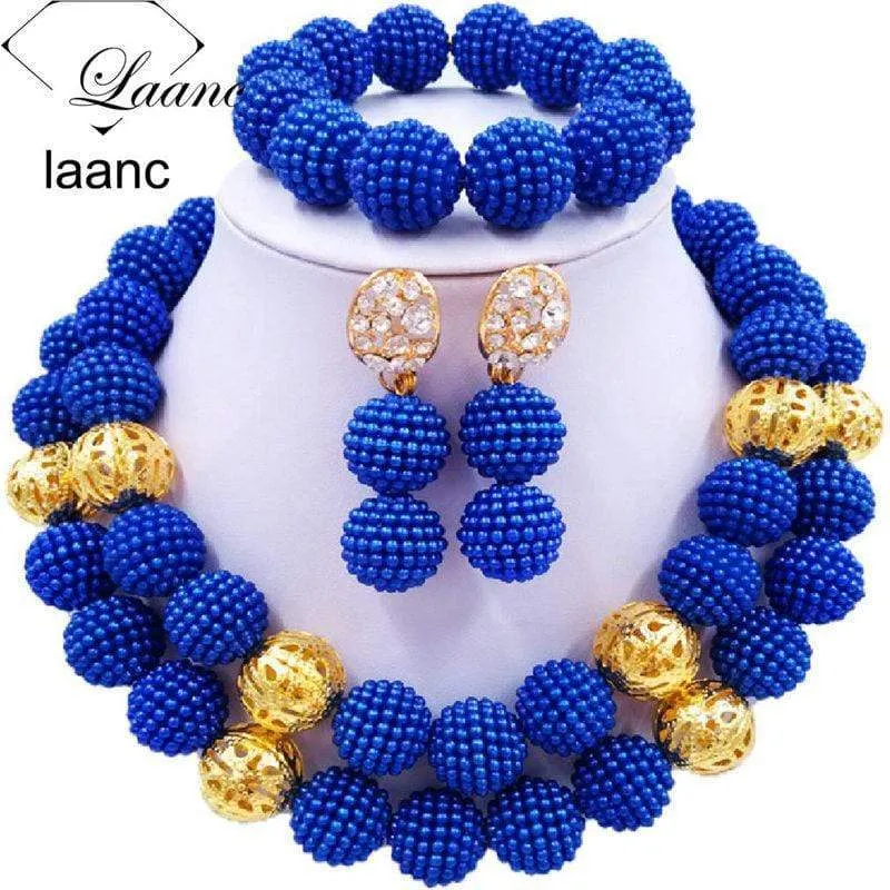 Pretty Two Color Design Beads 3 Piece Set