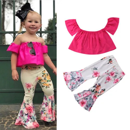 "Flower Power" Girls 2-Piece Outfit Set