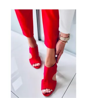 Red heels for Woman - Red Block Heels Size 5