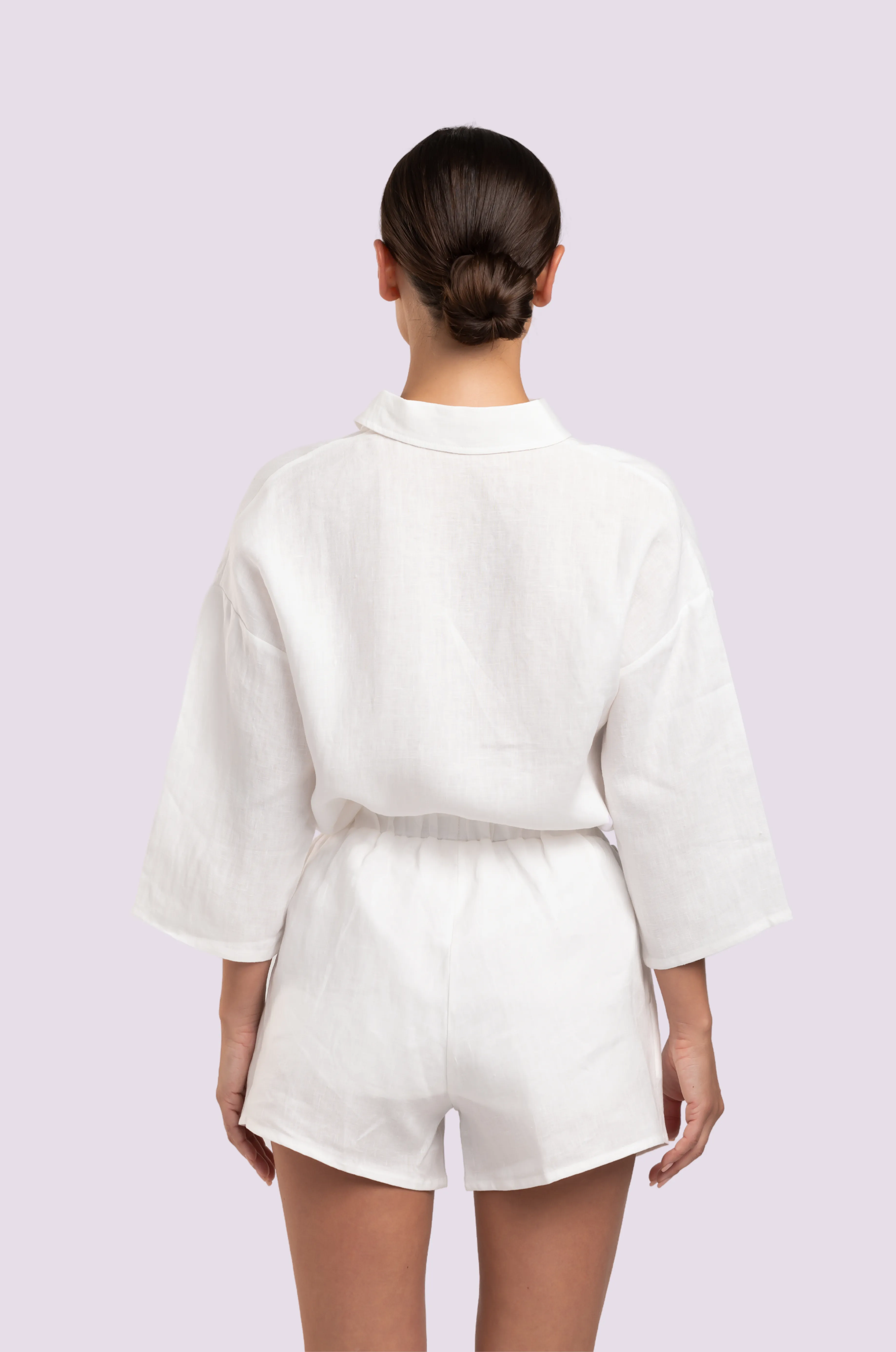 Rita Short - Linen Off White