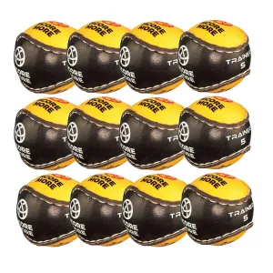 Score More Training Sliotar Size 5 Yellow & Black Pack of 12