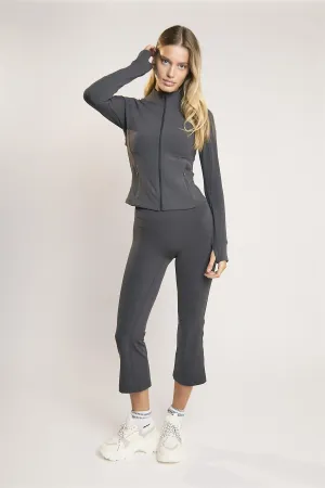 Signature Graphite-Grey Full-Zip-Long-Sleeve Jacket