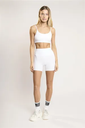 Signature White  Scoop-Neck Crop-Top