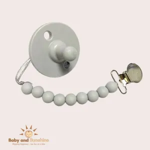 Silicone Pacifier and Teething bead clip / Trendy Chew Toy Accessory
