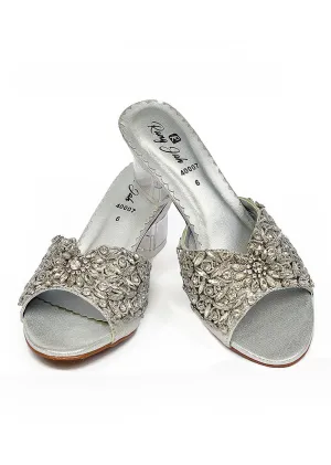 Silver Color Fancy Slippers-RS26