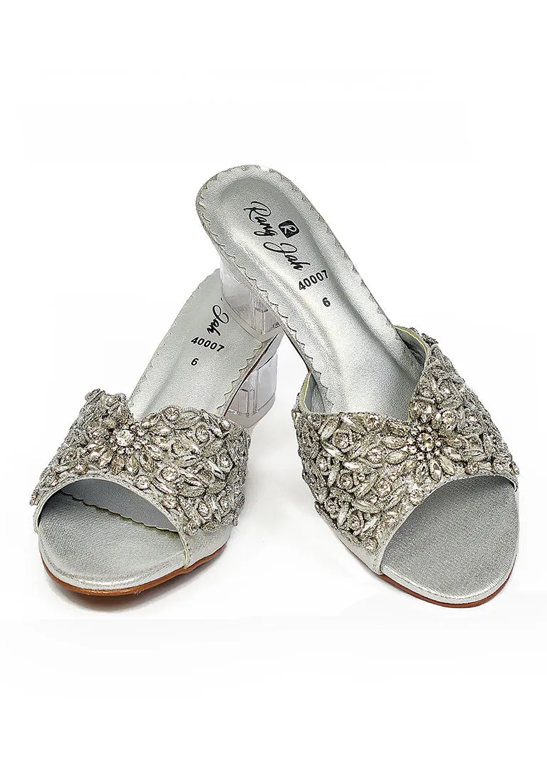 Silver Color Fancy Slippers-RS26