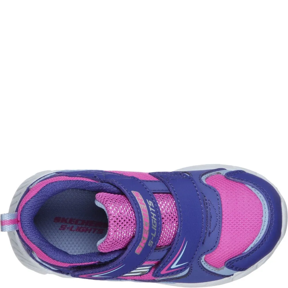 Skechers S Lights Magna-Lights Goal Achiever Touch Fastening Trainer
