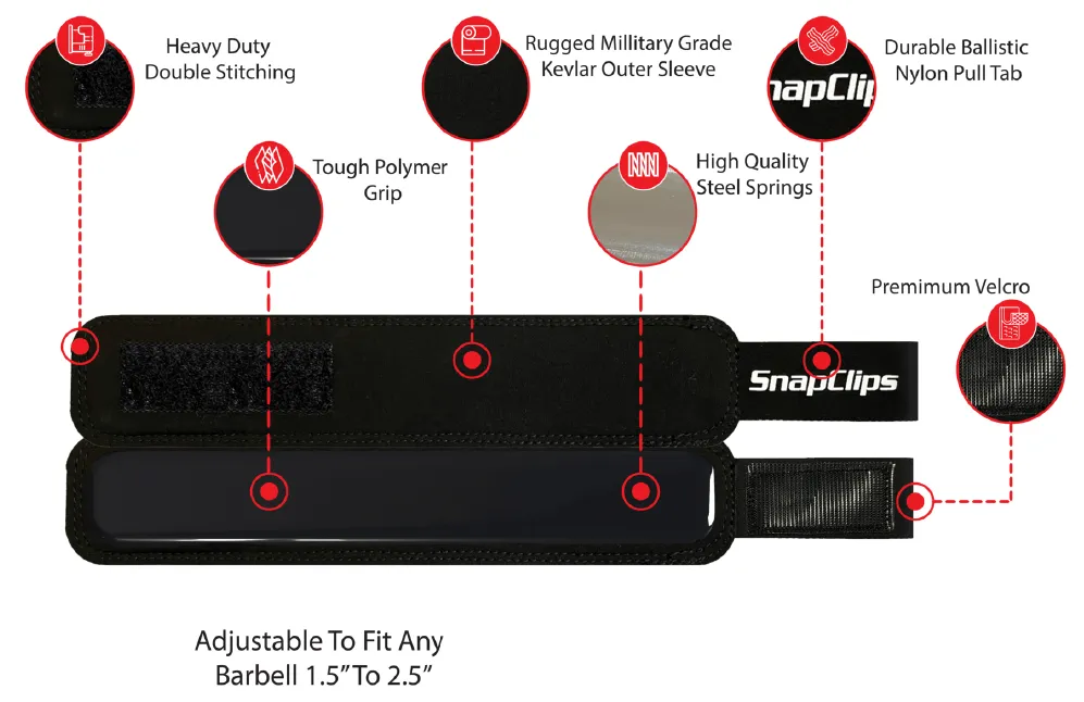 Snapclips - Barbell Collars | Sold in Pairs