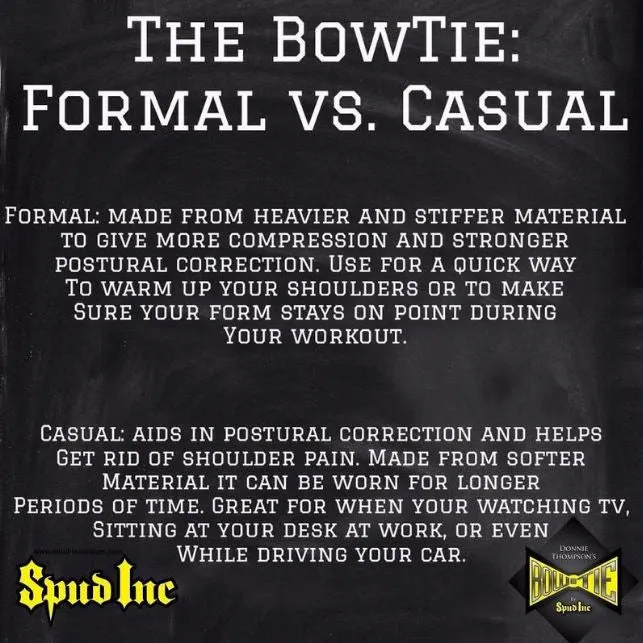 Spud Inc Formal Bowtie Posture Support Brace Donnie Thompson