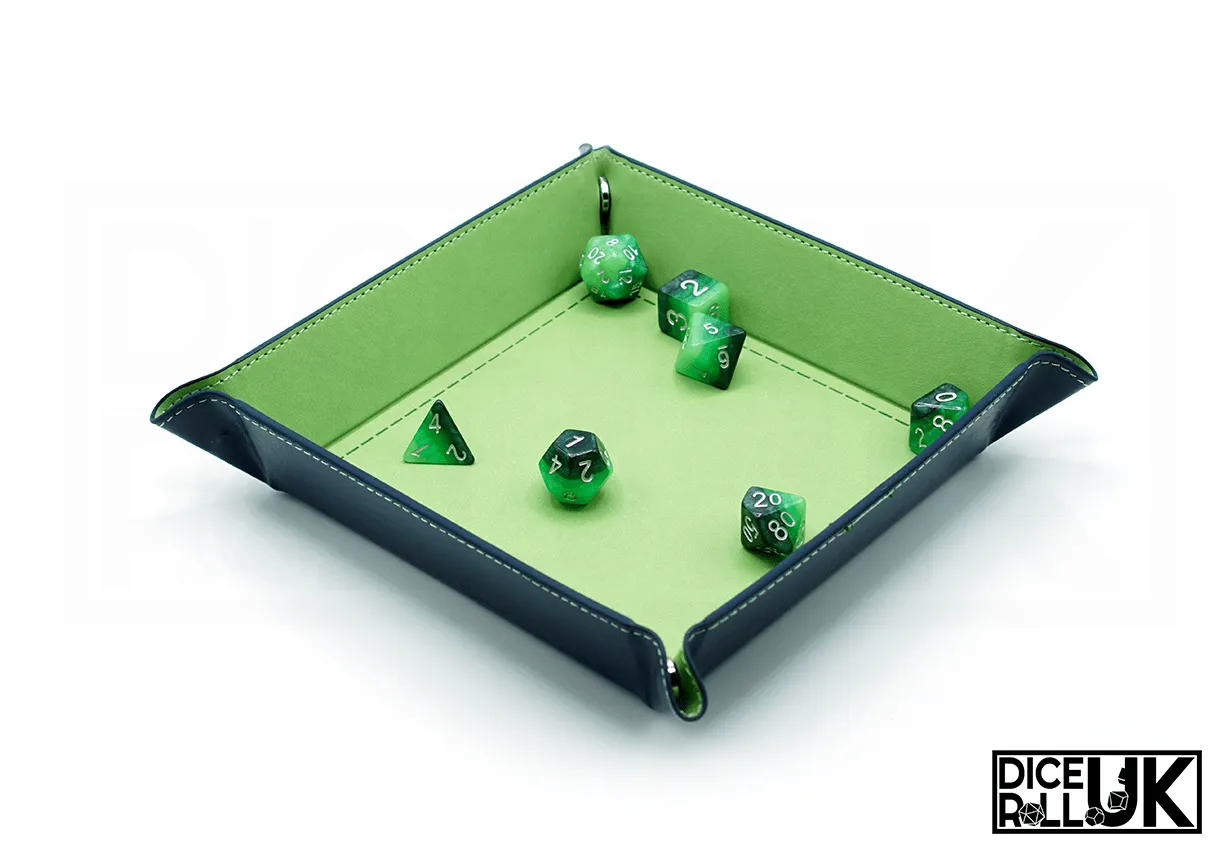 Square Clip-Up Dice Tray - Green