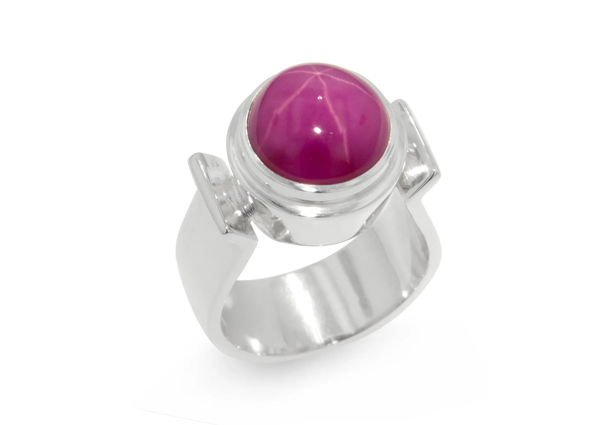 Star Ruby Ring, Sterling Silver
