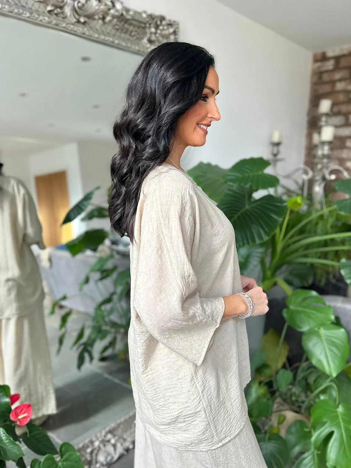 Stone Short Sleeve Round Neck Top Kirsty