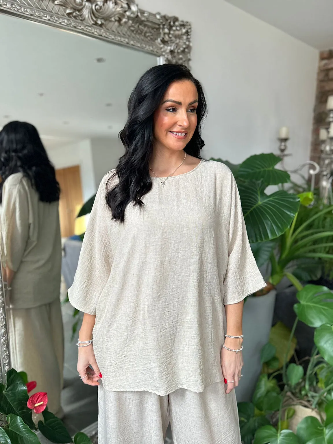 Stone Short Sleeve Round Neck Top Kirsty