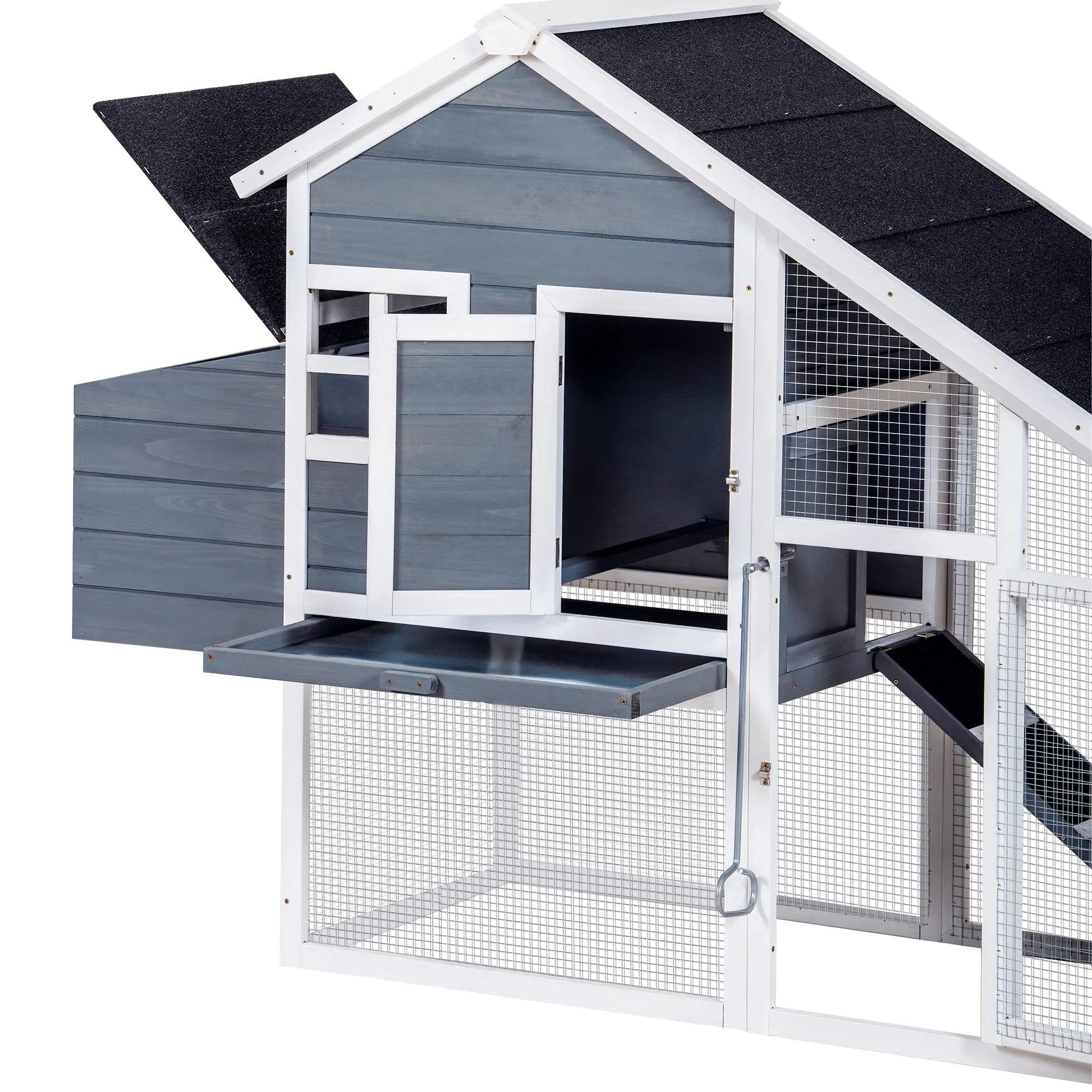 Sturdy Pet Rabbit Hutch Wooden House Chicken Coop for Small Animals