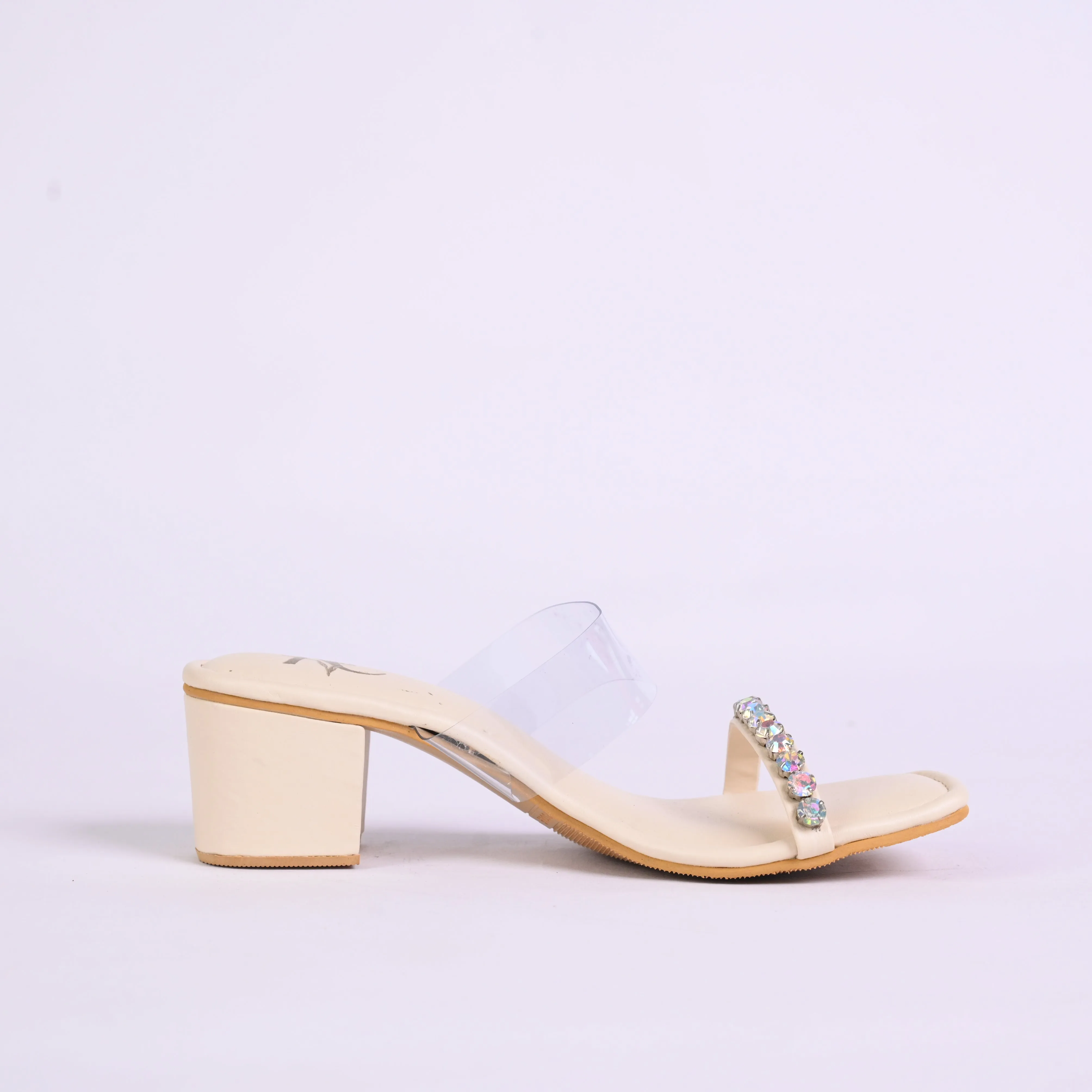 Subtly Shining Women’s Heels – Cream Color