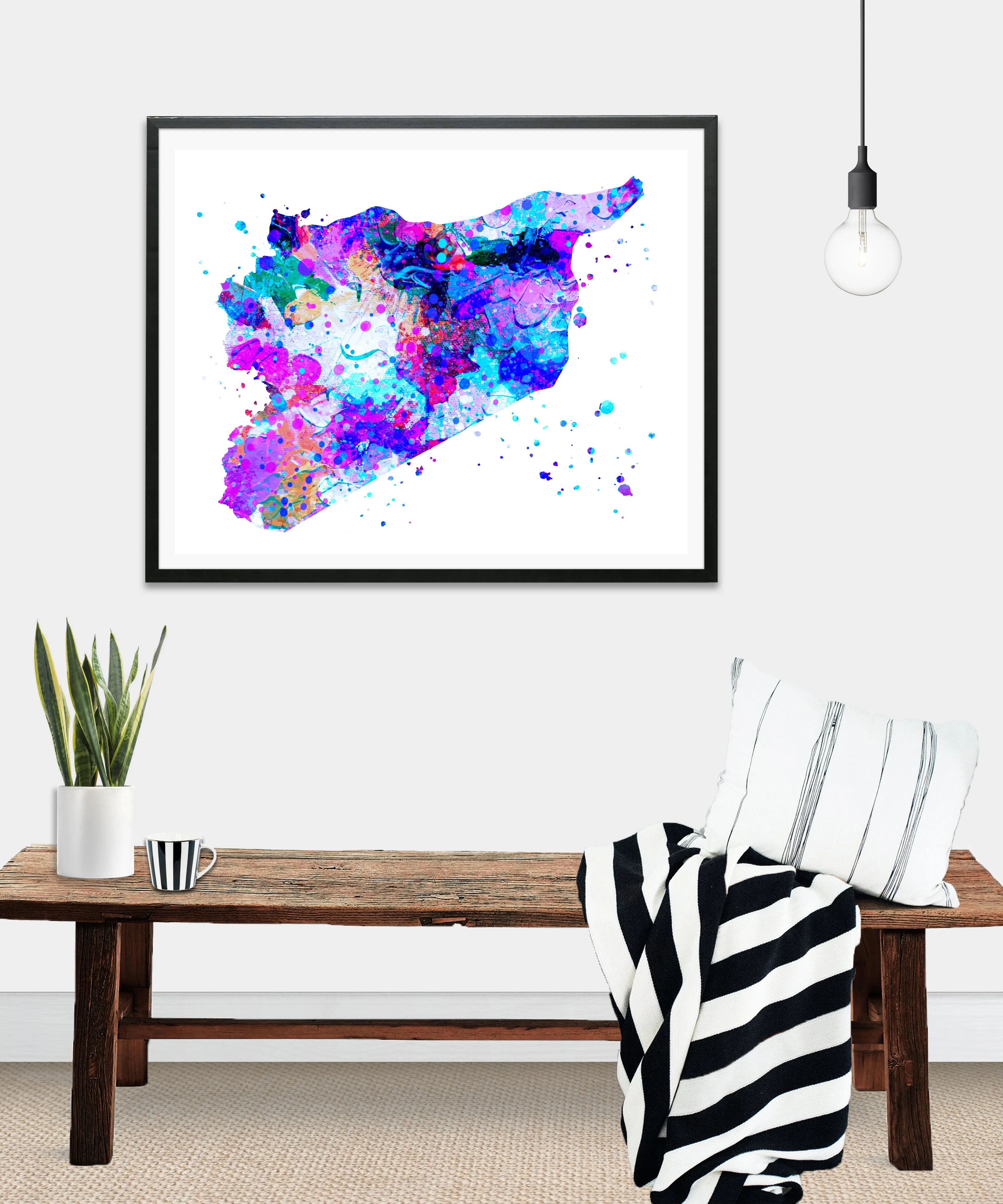 Syria Map Art Print - Unframed