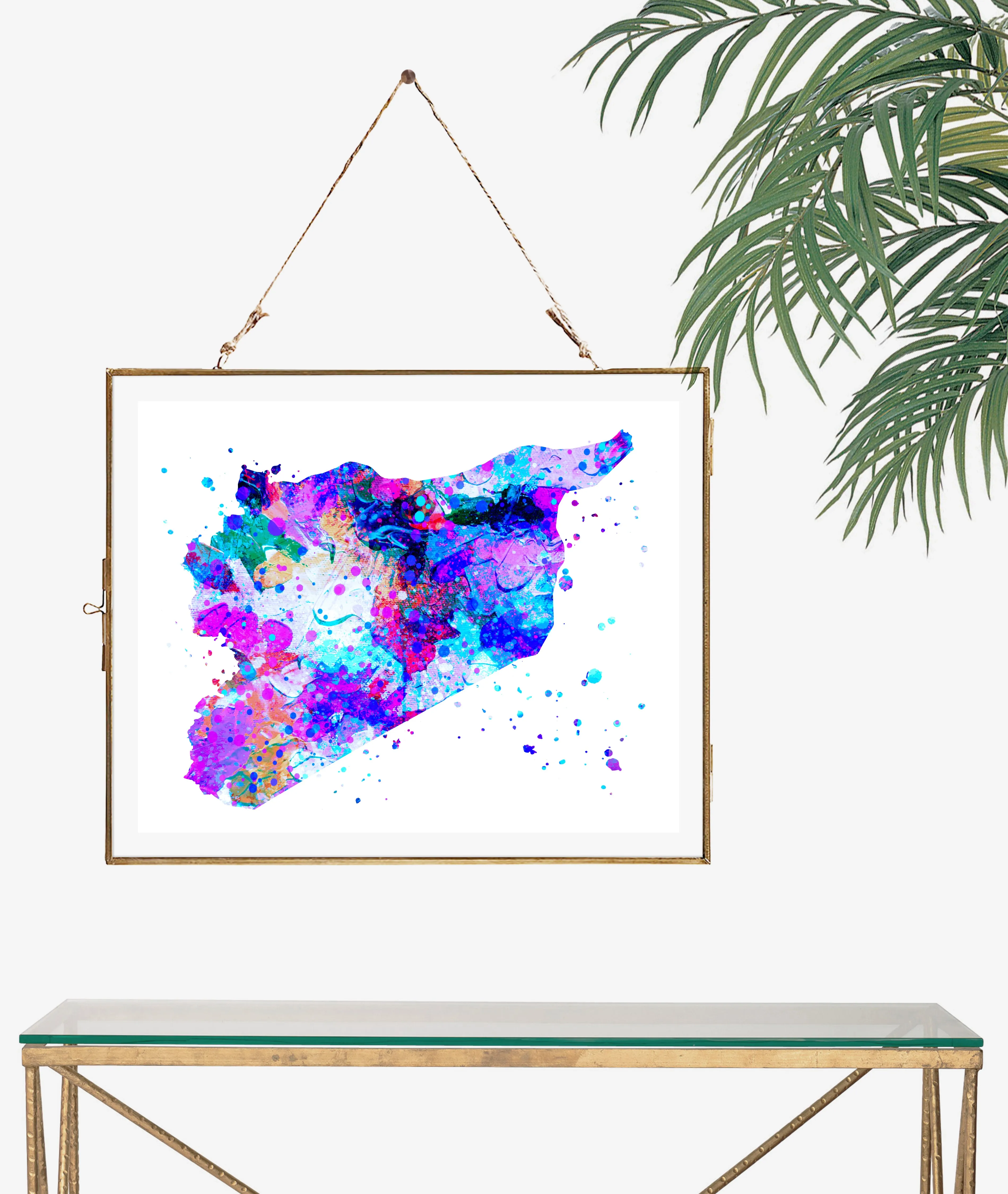 Syria Map Art Print - Unframed