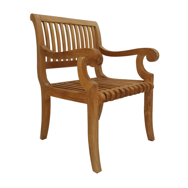 Teak Curve Patio Chair set of 2