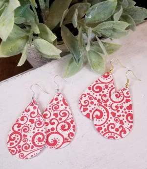 The Perfect Valentine Leather Teardrop Earrings