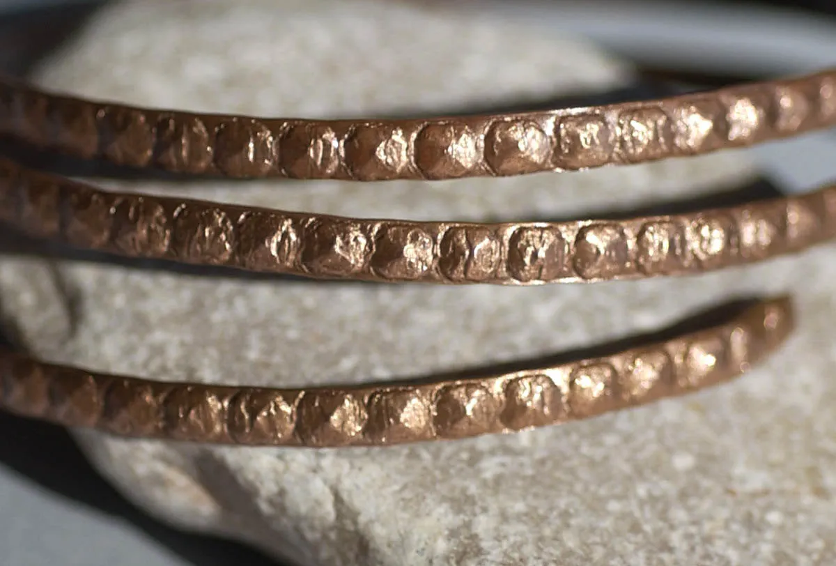 Thick gauge Wire w/ Large Dots Hammered 3.6mm Patterned ring making wire