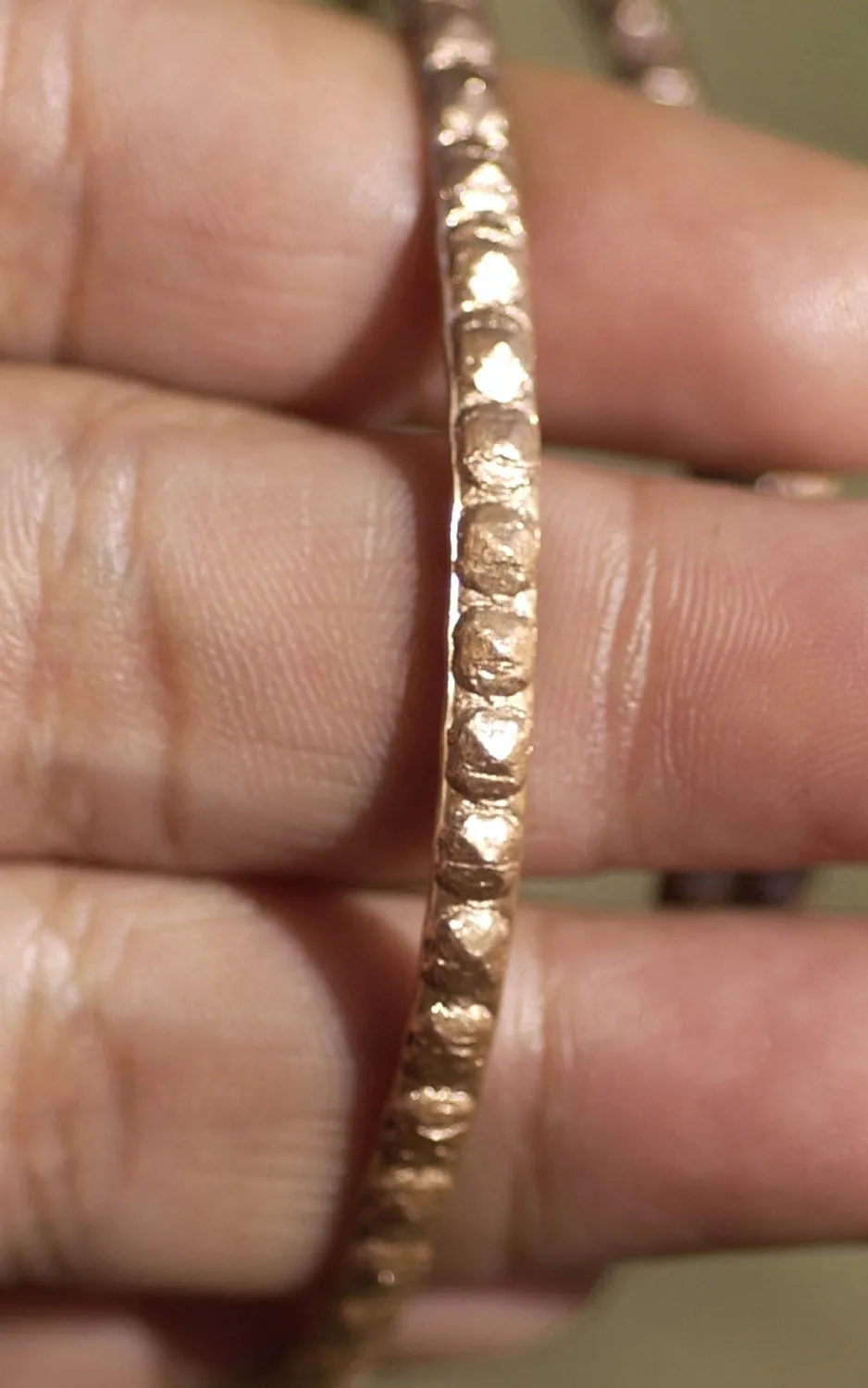 Thick gauge Wire w/ Large Dots Hammered 3.6mm Patterned ring making wire