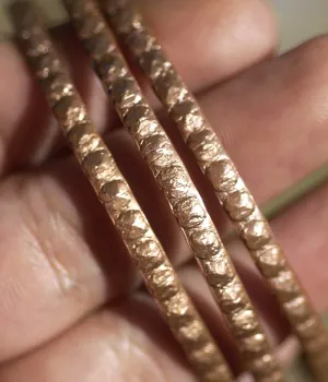 Thick gauge Wire w/ Large Dots Hammered 3.6mm Patterned ring making wire