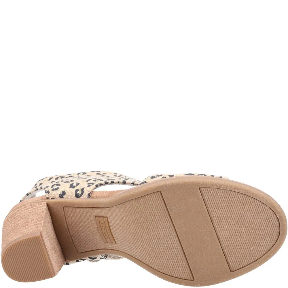 TOMS Majorca Cutout Textured Cheetah Sandal
