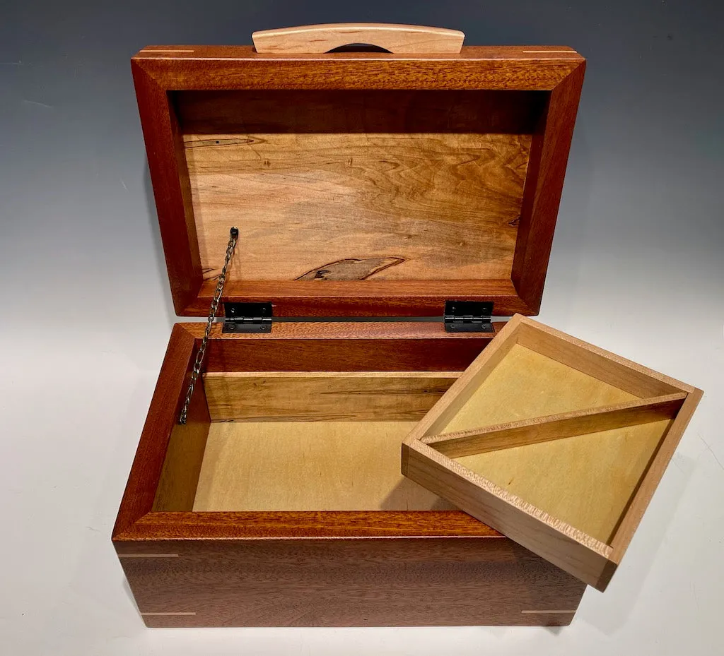 Treasure Chest with Sapelle and Spalted Maple Wood BGB0623