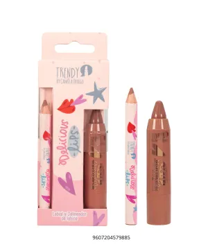Trendy Kit De Labios Delicious Lips Crayola Y Delineador